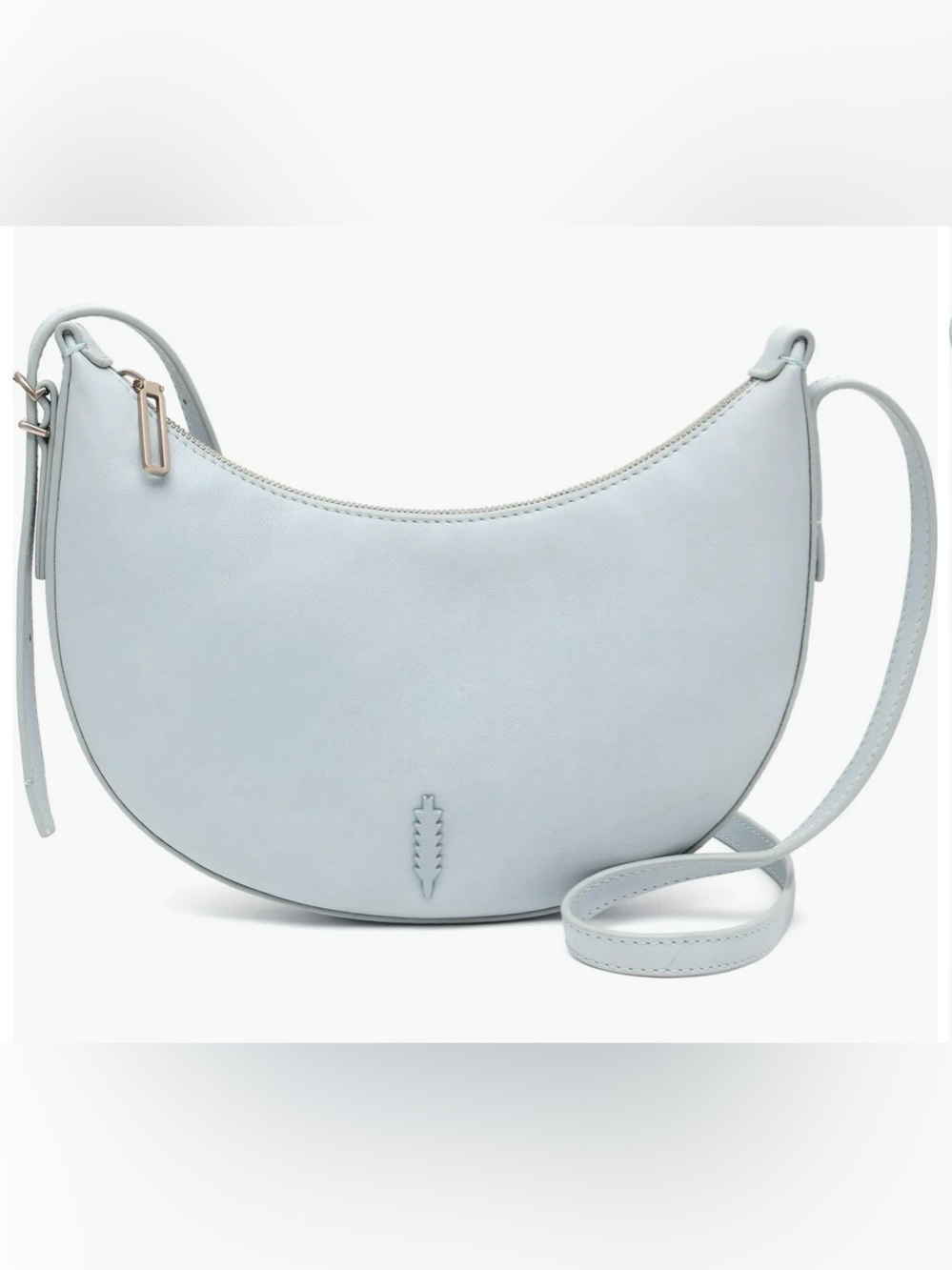 THACKER SILAS LEATHER CROSSBODY BAG
WOMEN COLOR DUSTY BLUE SLEEK CRESCENT-SHAPED